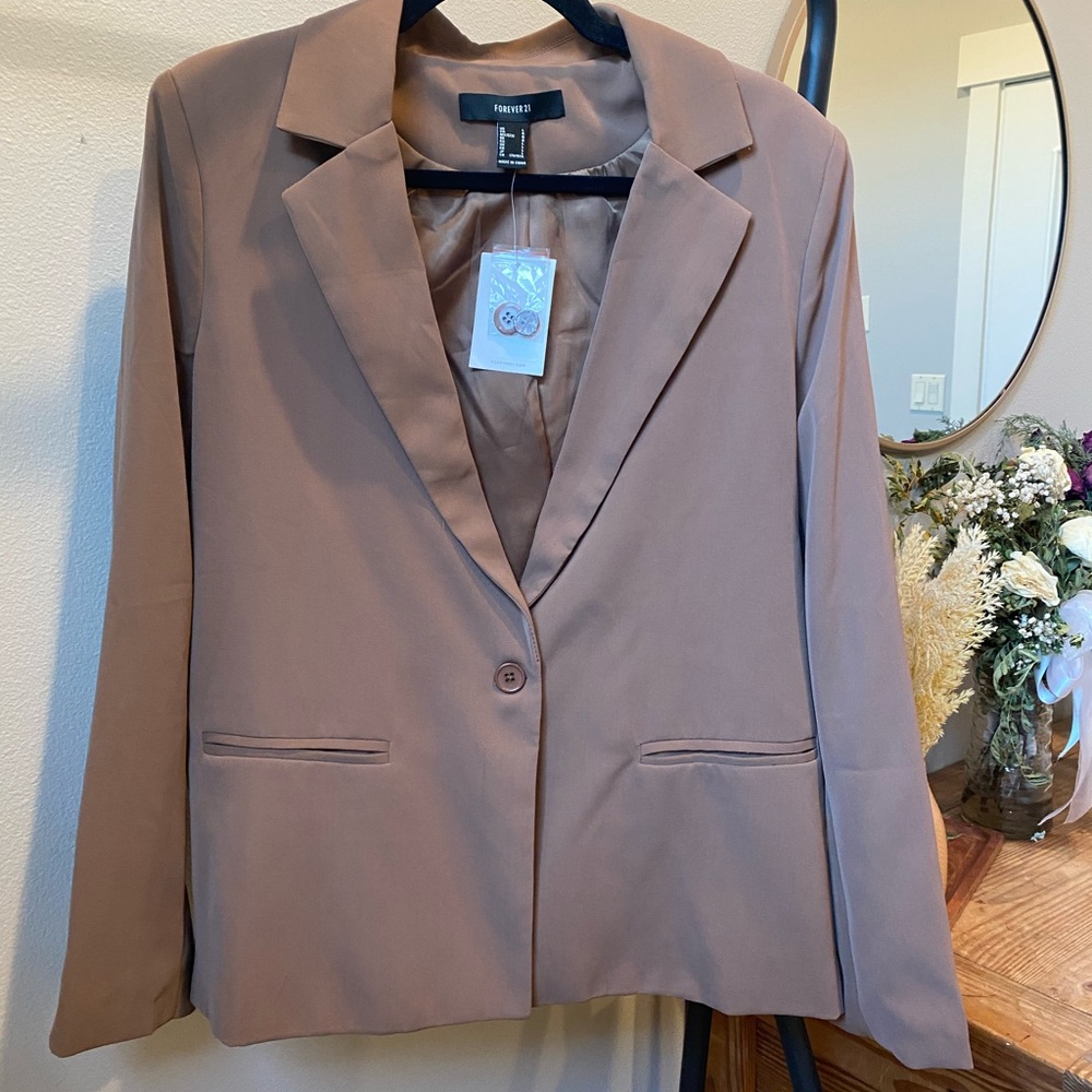 Tan Women's Blazer by Theory